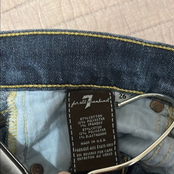 7 For All Mankind Dark Wash Bootcut Jeans - Picture 5 of 7